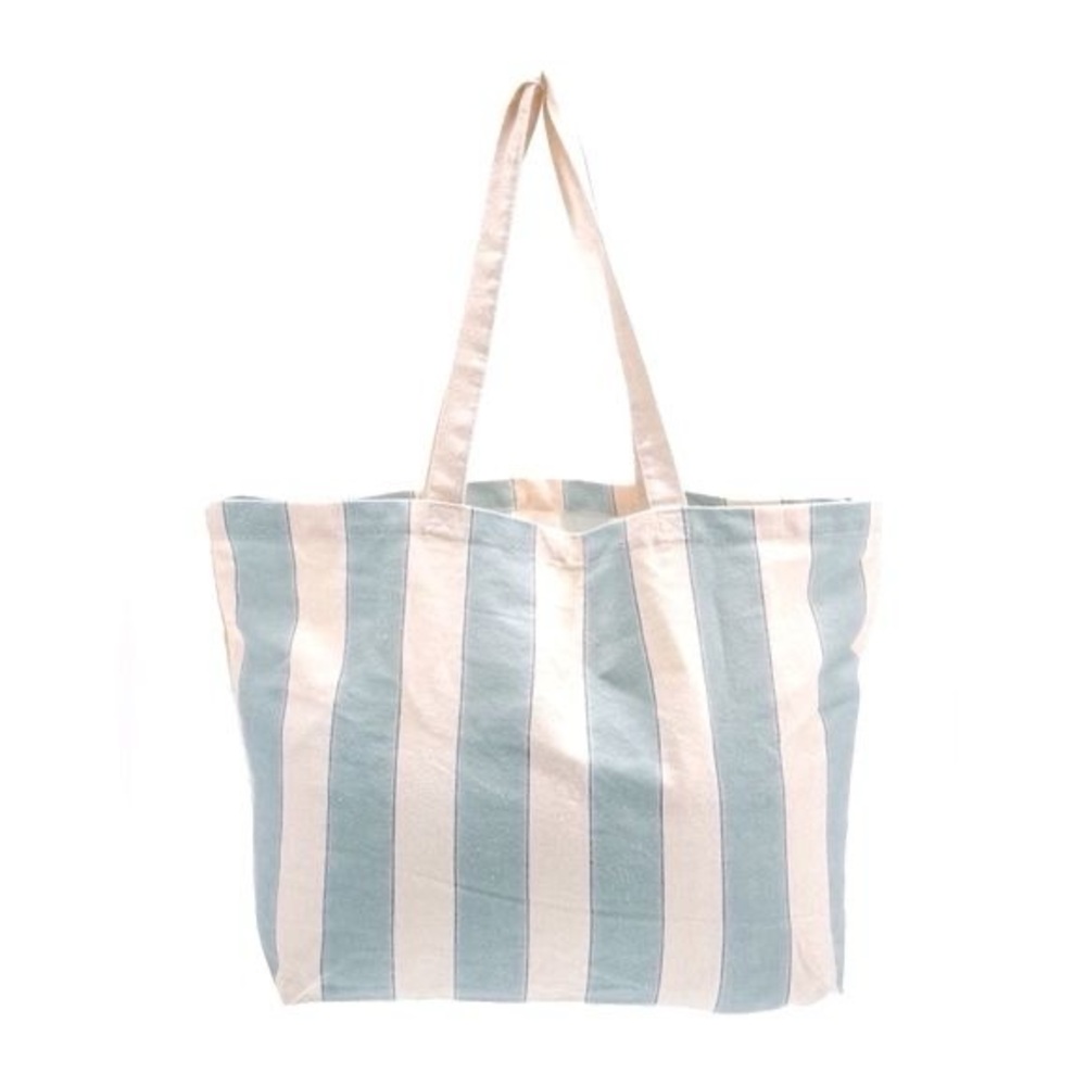 NWOT Sezane Blue and Cream Striped Tote | San Francisco limited edition